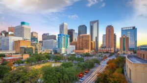 Skyline (Cityscape) Texas metropolitan skyline representing competitive legal SEO markets
